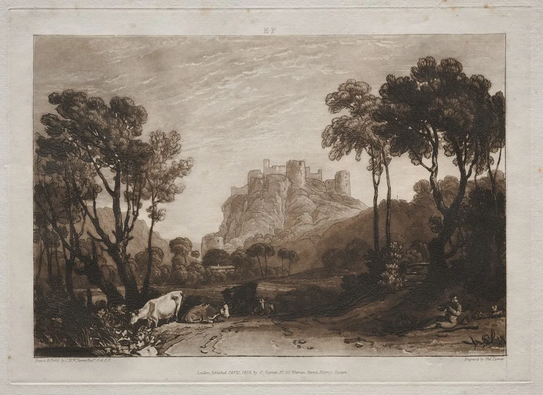 The Castle Above The Meadows Wall Art by Joseph Mallord William Turner - High-Resolution Digital Print