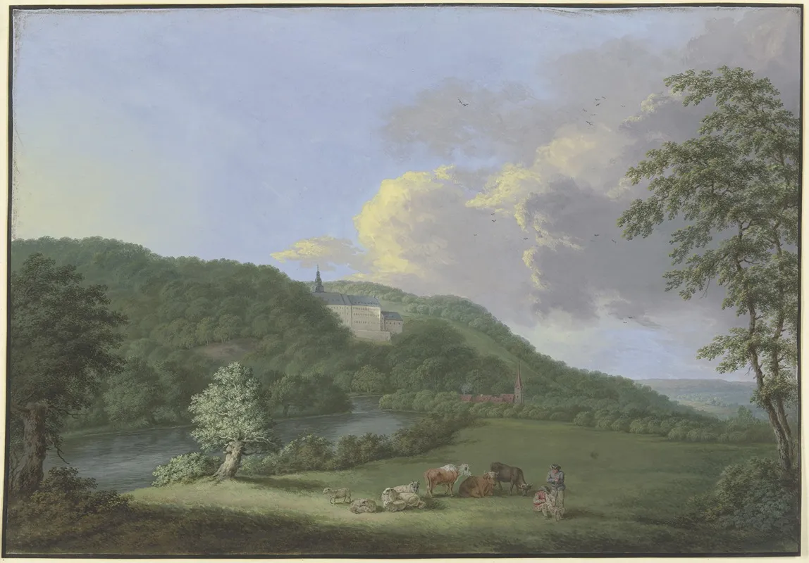 The Castle Near Gera Wall Art by Johann Albrecht Friedrich Rauscher - High-Resolution Digital Print