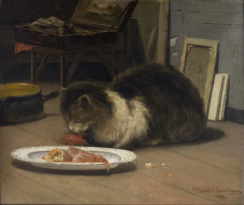 The Cat In The Studio Wall Art by David Jacobsen - High-Resolution Digital Print