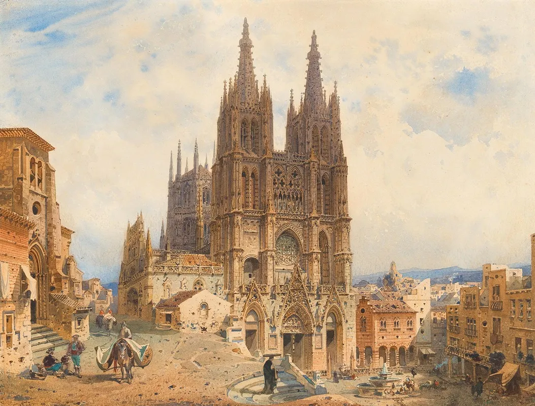 The Cathedral Of Burgos Wall Art by Friedrich Eibner - High-Resolution Digital Print