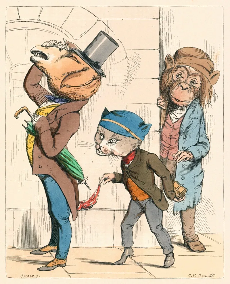 The Cats Paw Wall Art by Charles Henry Bennett - High-Resolution Digital Print