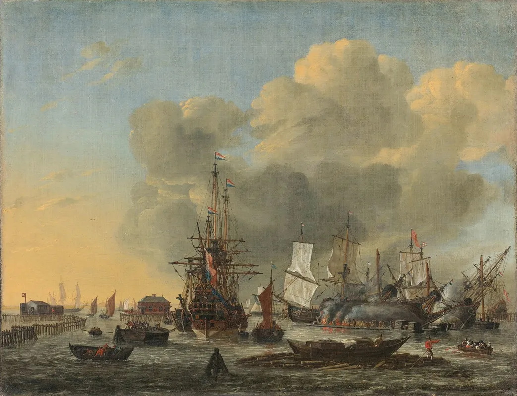 The Caulking Of Ships At The Bothuisje On Het Ij In Amsterdam