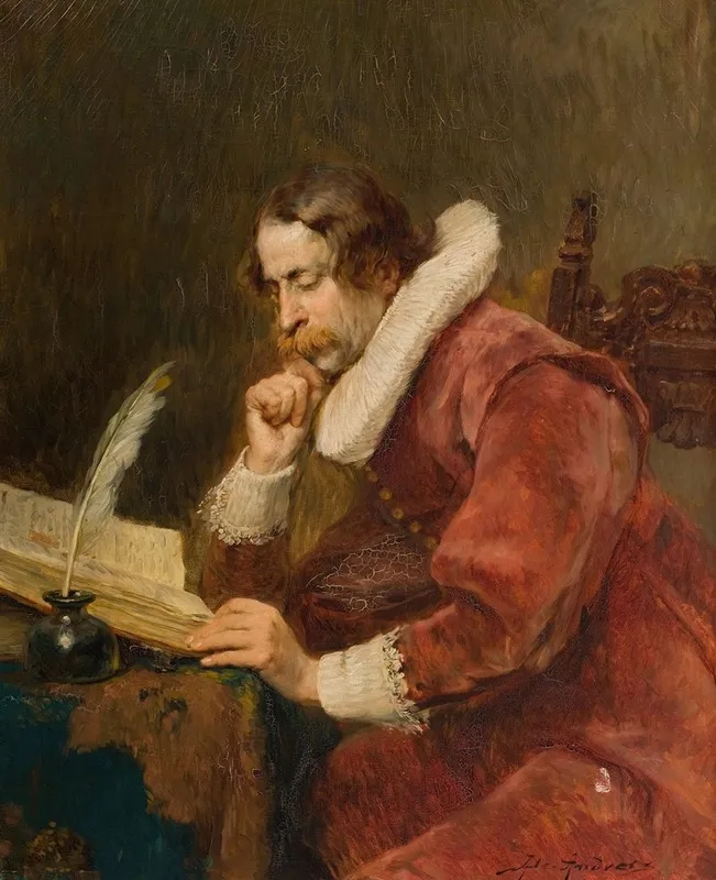 The Cavalier Scholar Wall Art by Alex De Andreis - High-Resolution Digital Print