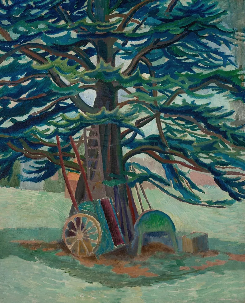 The Cedar Tree At Tidmarsh Wall Art by Dora Carrington - High-Resolution Digital Print