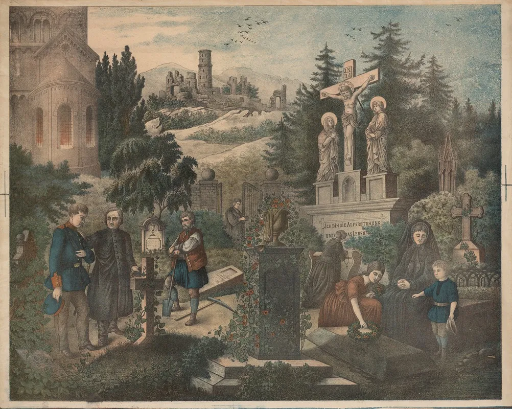 The Cemetery 3 Wall Art by Fritz Sonderland - High-Resolution Digital Print