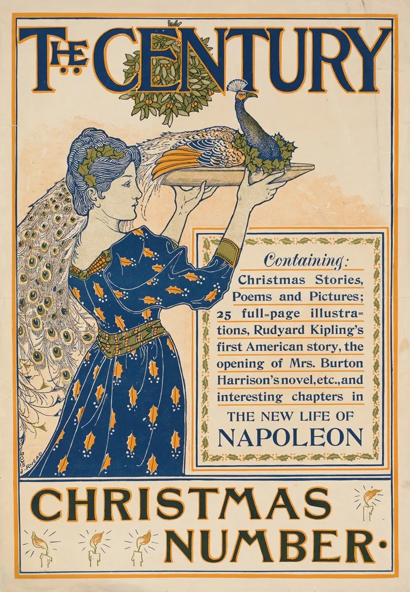 The Century Christmas Number Wall Art by Louis Rhead - High-Resolution Digital Print