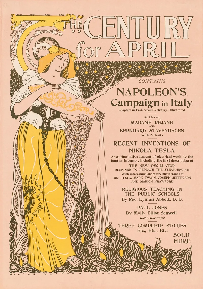 The Century For April Wall Art by George Wharton Edwards - High-Resolution Digital Print