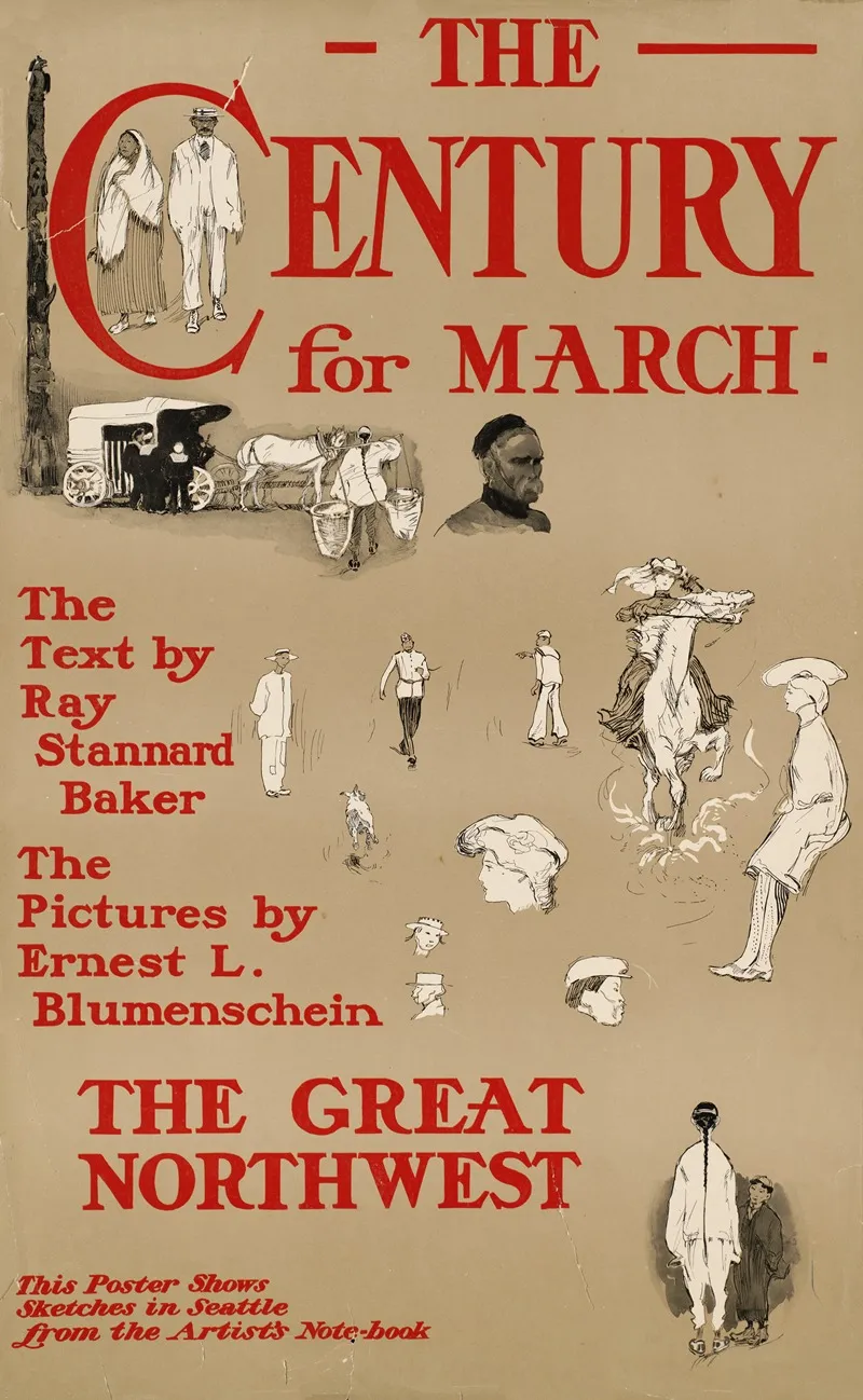 The Century For March The Great Northwest Wall Art by Ernest Leonard Blumenschein - High-Resolution Digital Print