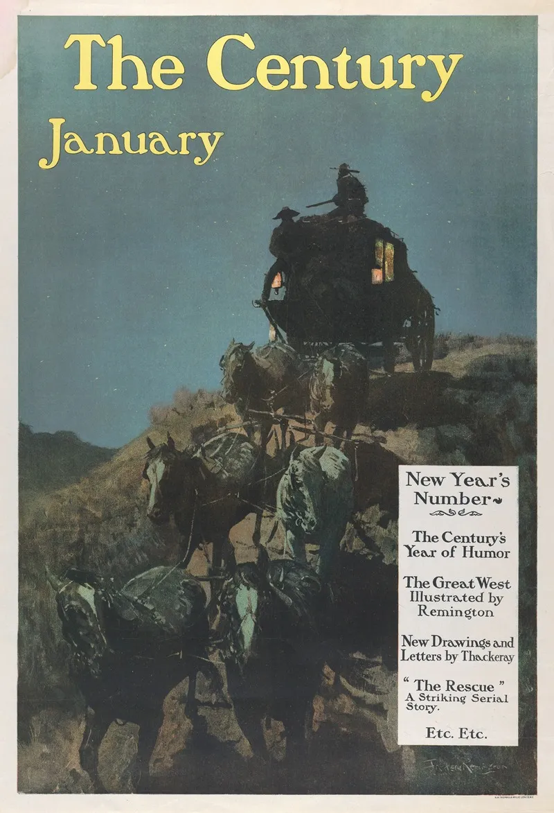 The Century New Years Number January Wall Art by Frederic Remington - High-Resolution Digital Print