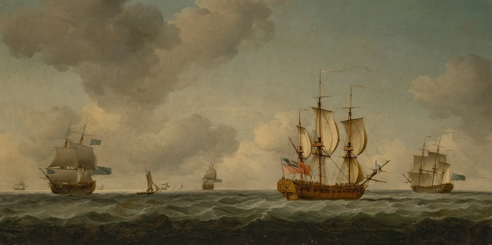 The Channel Fleet At Sea Wall Art by Charles Brooking - High-Resolution Digital Print