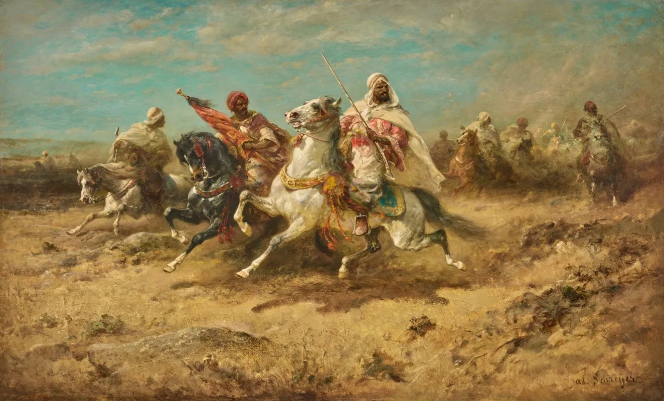 The Charge 5 Wall Art by Adolf Schreyer - High-Resolution Digital Print