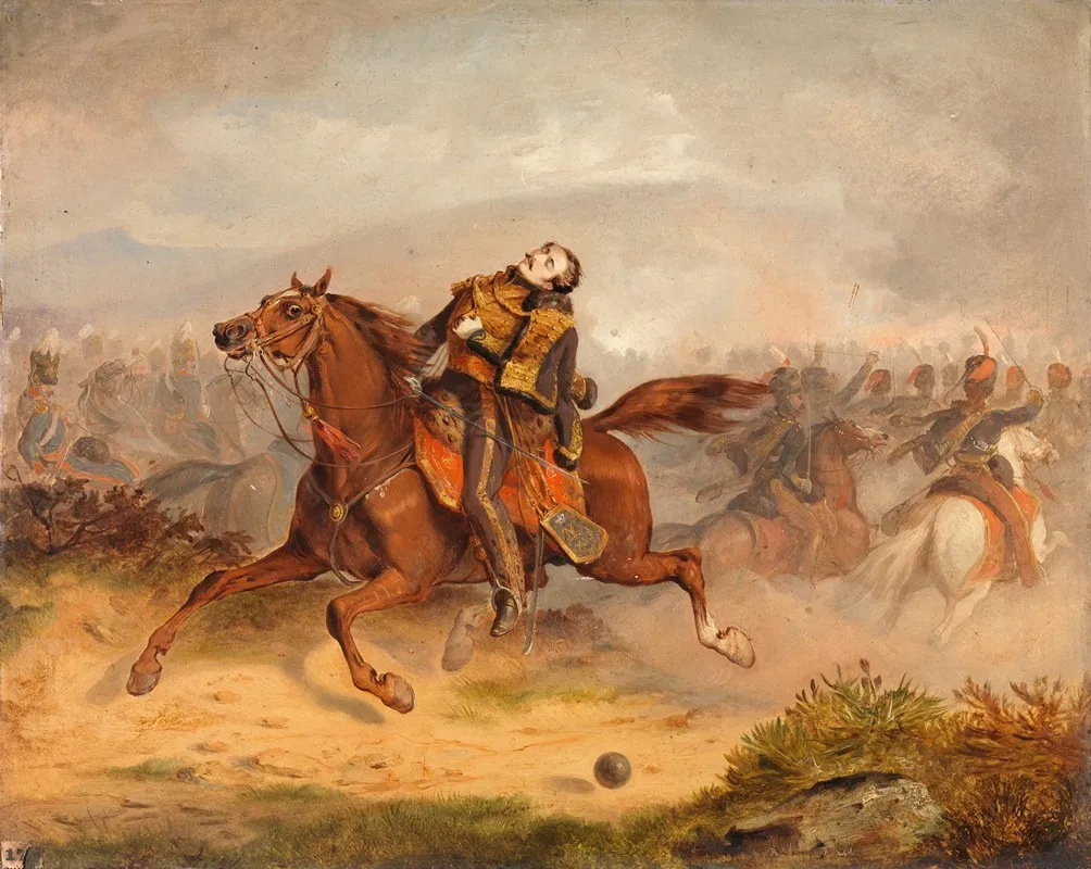 The Charger Of Captain Nolan Returning With His Dead Master Wall Art by Thomas Jones Barker - High-Resolution Digital Print