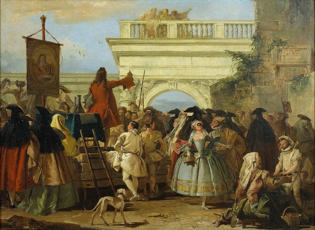 The Charlatan Wall Art by Giovanni Domenico Tiepolo - High-Resolution Digital Print