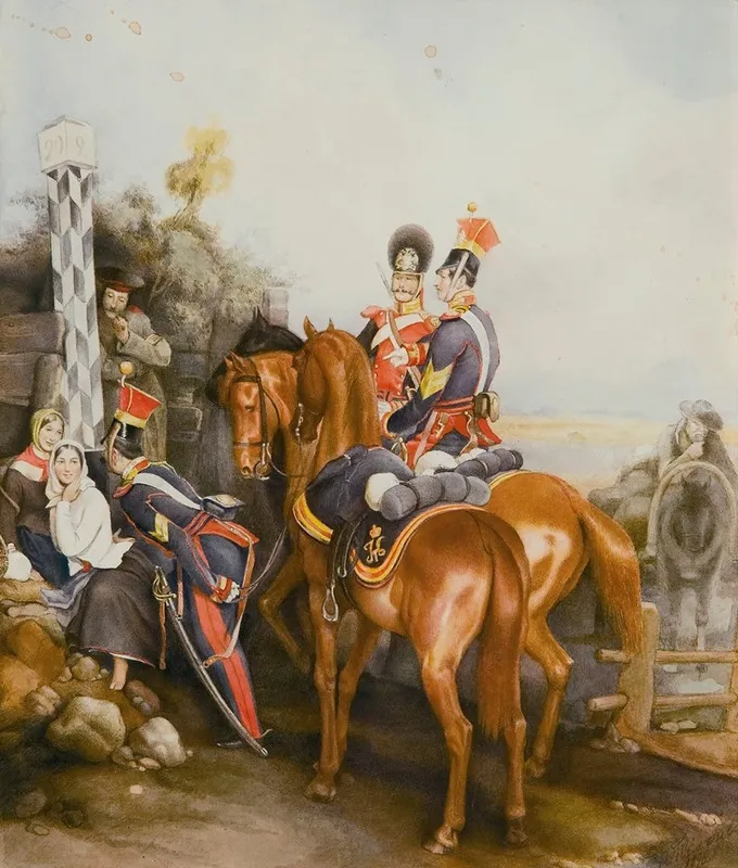 The Charming Officer Wall Art by Alexander Bogdanovich Villevalde - High-Resolution Digital Print