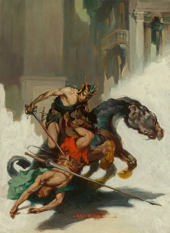 The Chessmen Of Mars Wall Art by James Allen St. John - High-Resolution Digital Print