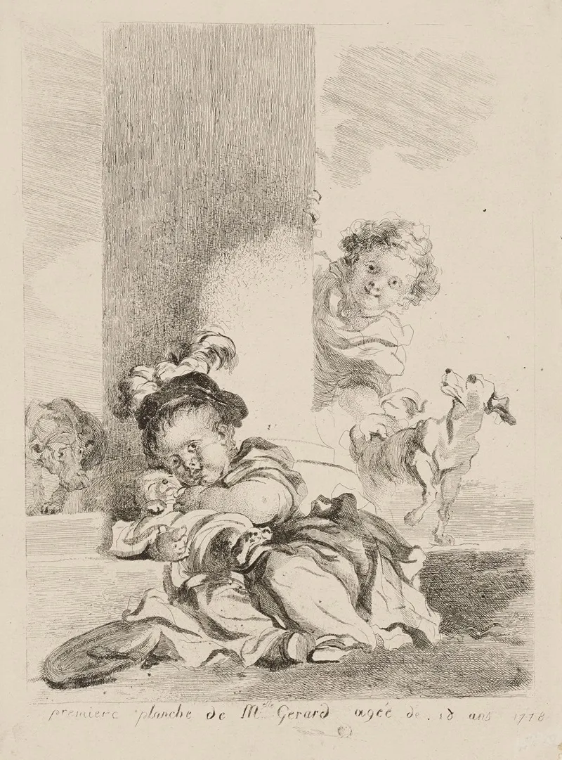 The Child And The Cat Wall Art by Jean-Honoré Fragonard - Canvas Print