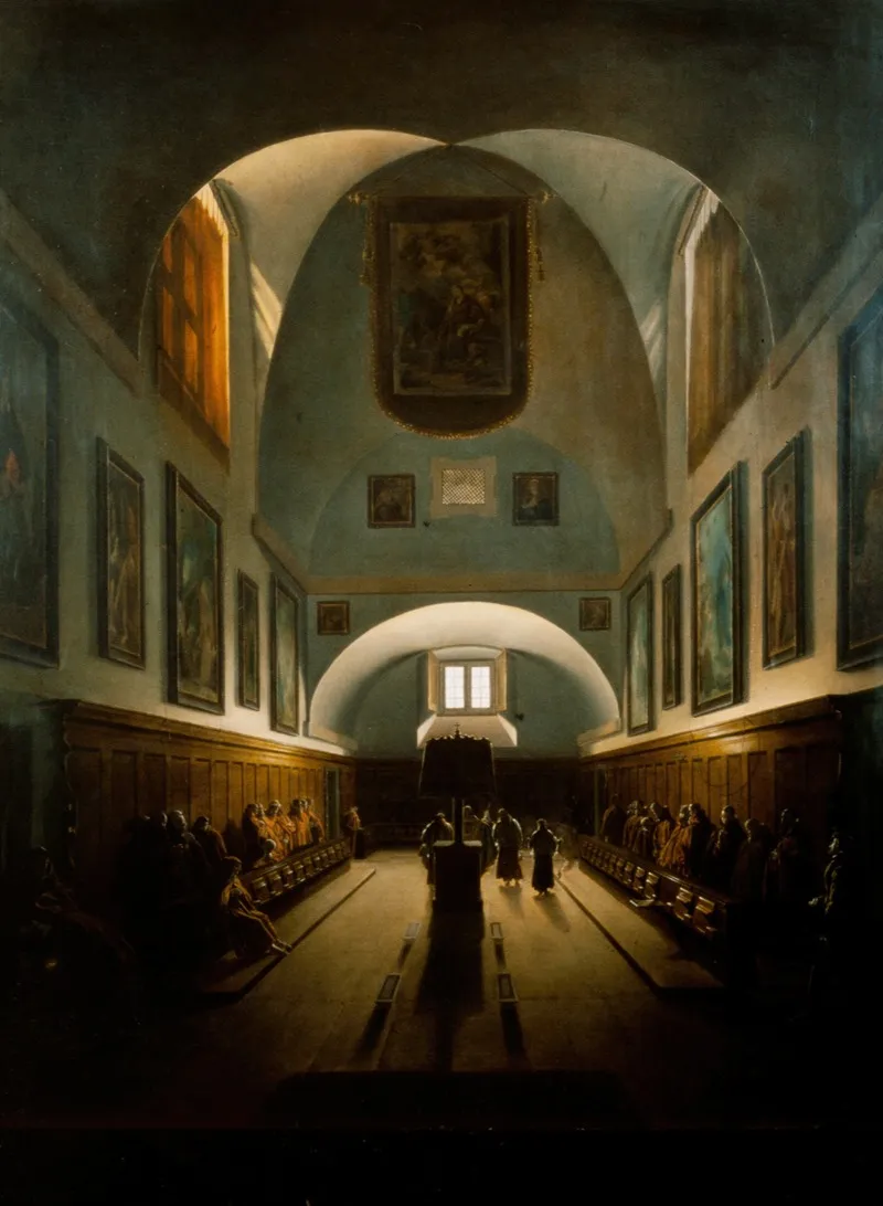 The Choir In The Capuchin Church On The Piazza Barberini Rome