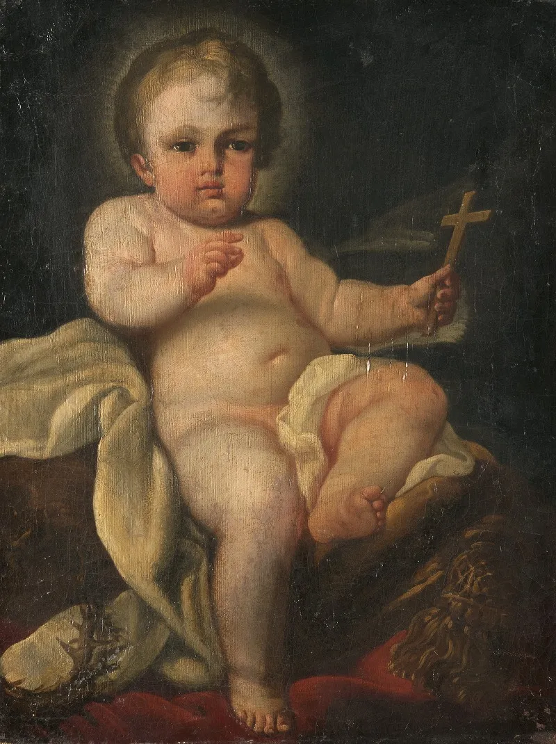 The Christ Child Holding A Cross Wall Art by Sebastiano Conca - High-Resolution Digital Print