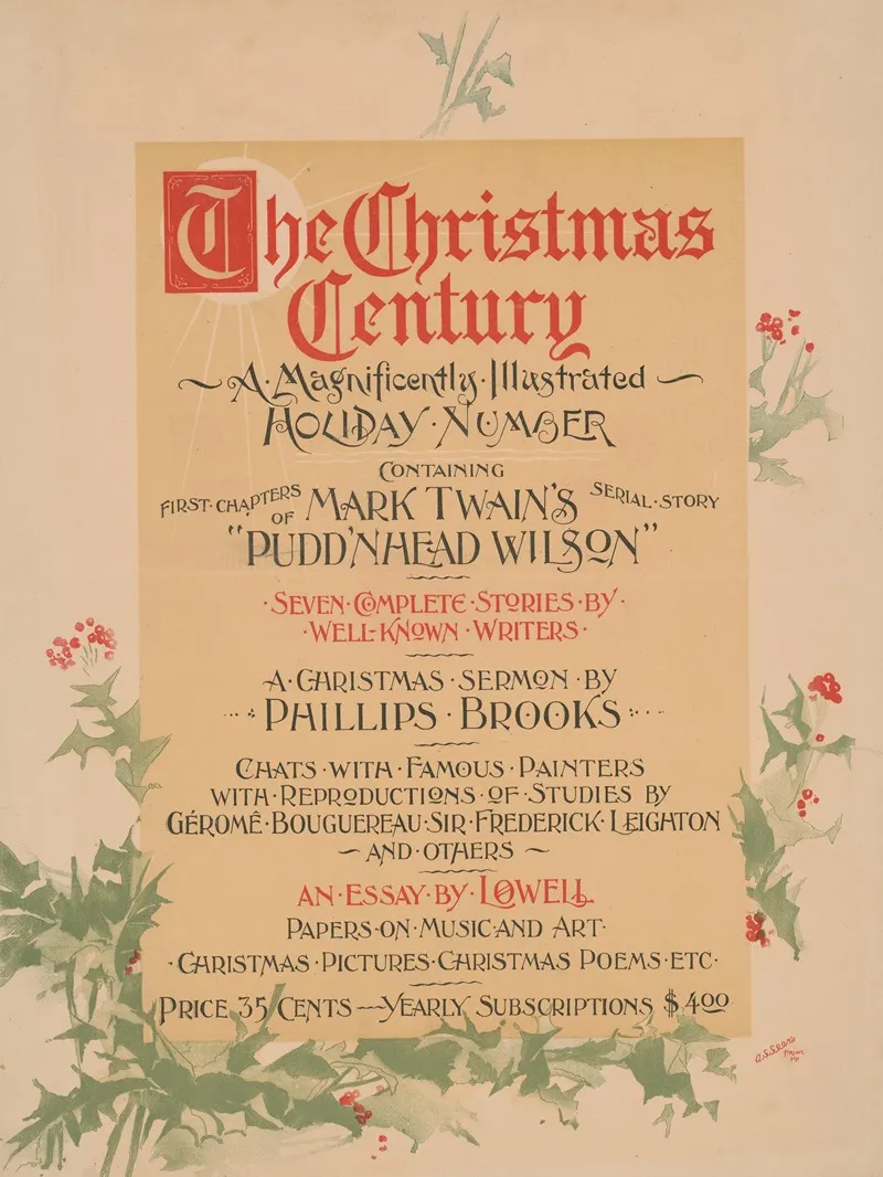 The Christmas Century A Magnificently Illustrated Holiday Number Wall Art by Anonymous - High-Resolution Digital Print