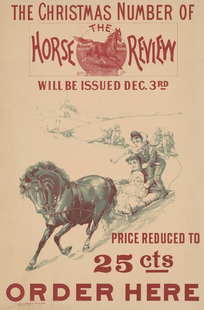The Christmas Number Of The Horse Review Will Be Issued Dec 3rd Wall Art by Shober & Carqueville - High-Resolution Digital Print