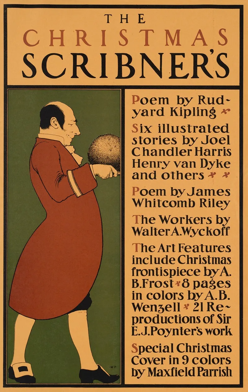 The Christmas Scribners 2 Wall Art by Edward Penfield - High-Resolution Digital Print