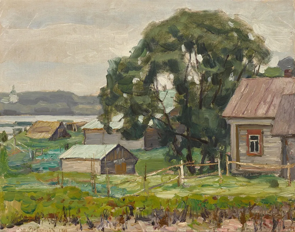 The Church Across The River At Zagoryanskoe Wall Art by Apollinari Mikhailovich Vasnetsov - High-Resolution Digital Print