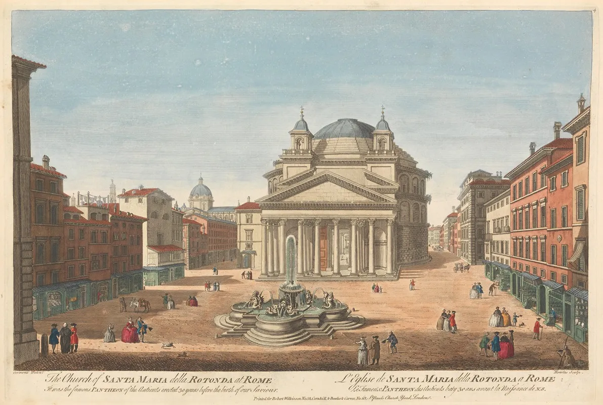 The Church Of Santa Maria Della Rotonda At Rome It Was The Famous Pantheon Of The Antients Erected 30 Years Before The Birth Of Our Saviour