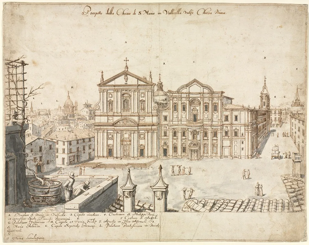 The Church Of Santa Maria In Vallicella Wall Art by Lievin Cruyl - High-Resolution Digital Print