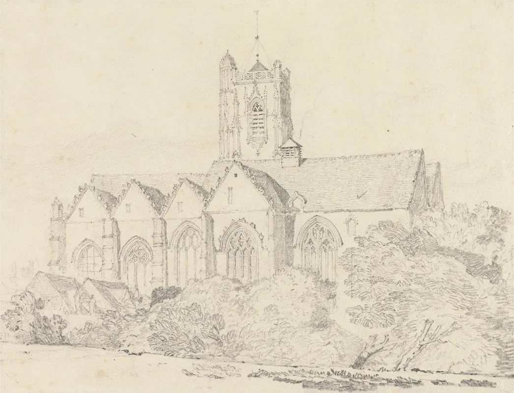 The Church Of St John Peronne Somme Wall Art by John Sell Cotman - High-Resolution Digital Print
