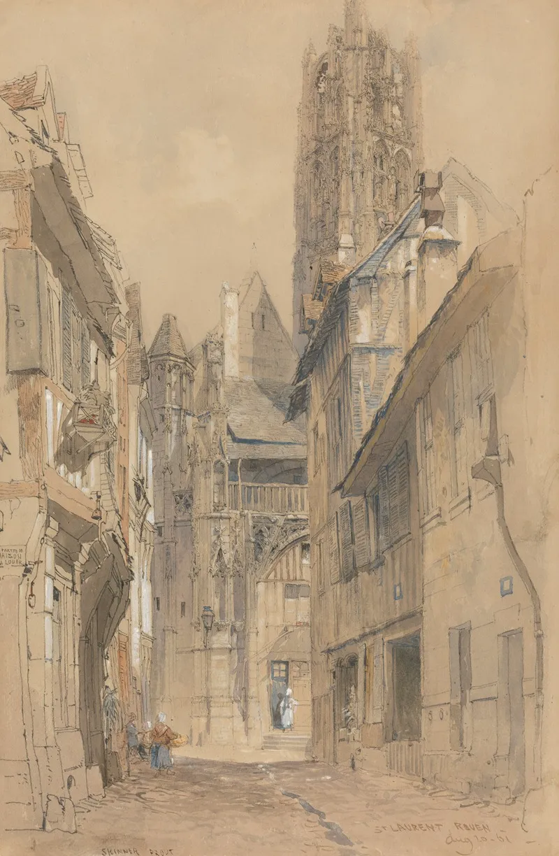 The Church Of St Laurent Wall Art by John Skinner Prout - High-Resolution Digital Print