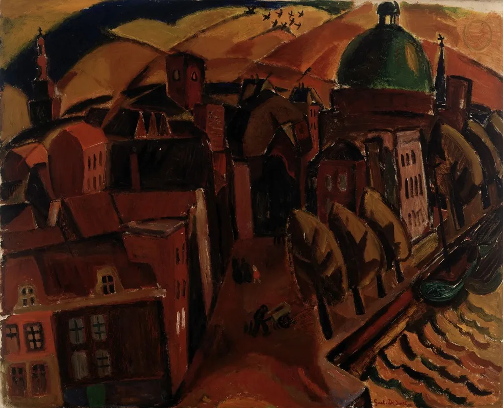 The Church With The Green Dome In Amsterdam Wall Art by Gustave De Smet - High-Resolution Digital Print