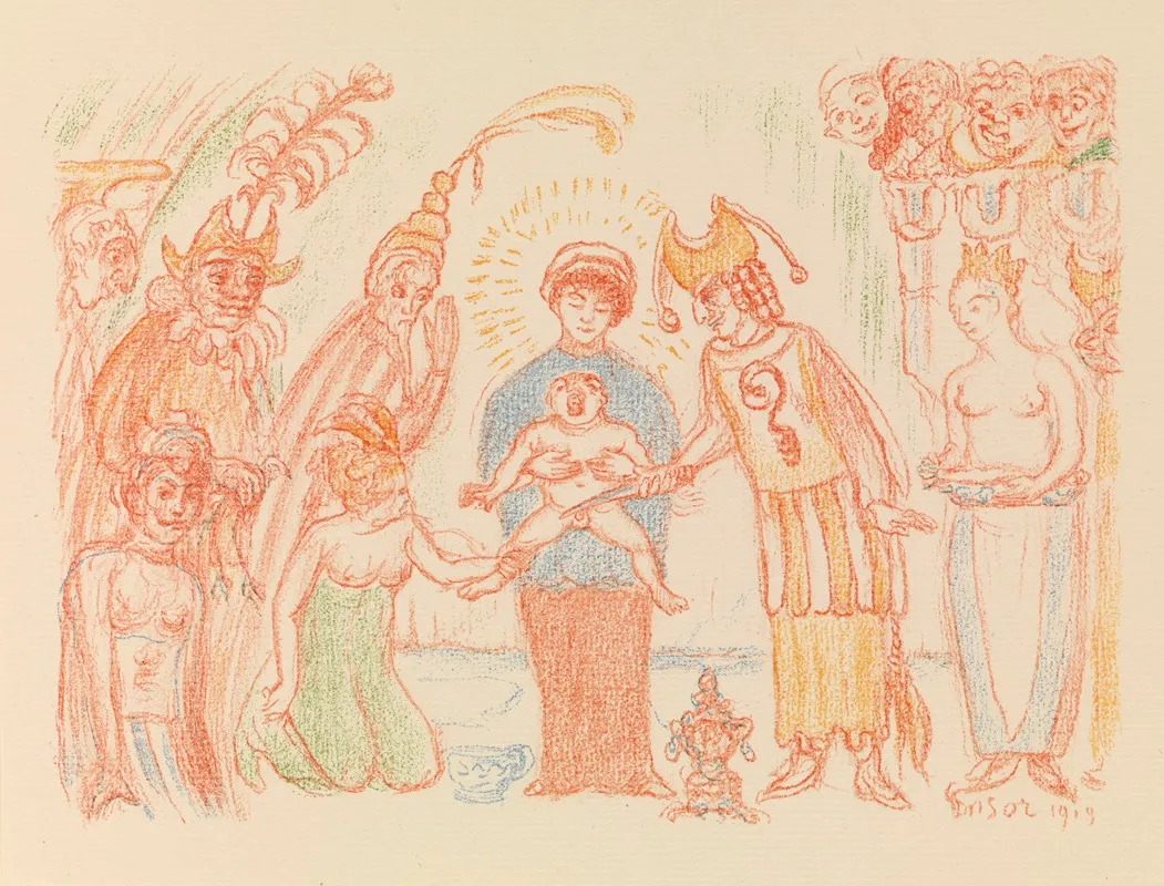 The Circumcision 11 Wall Art by James Ensor - High-Resolution Digital Print