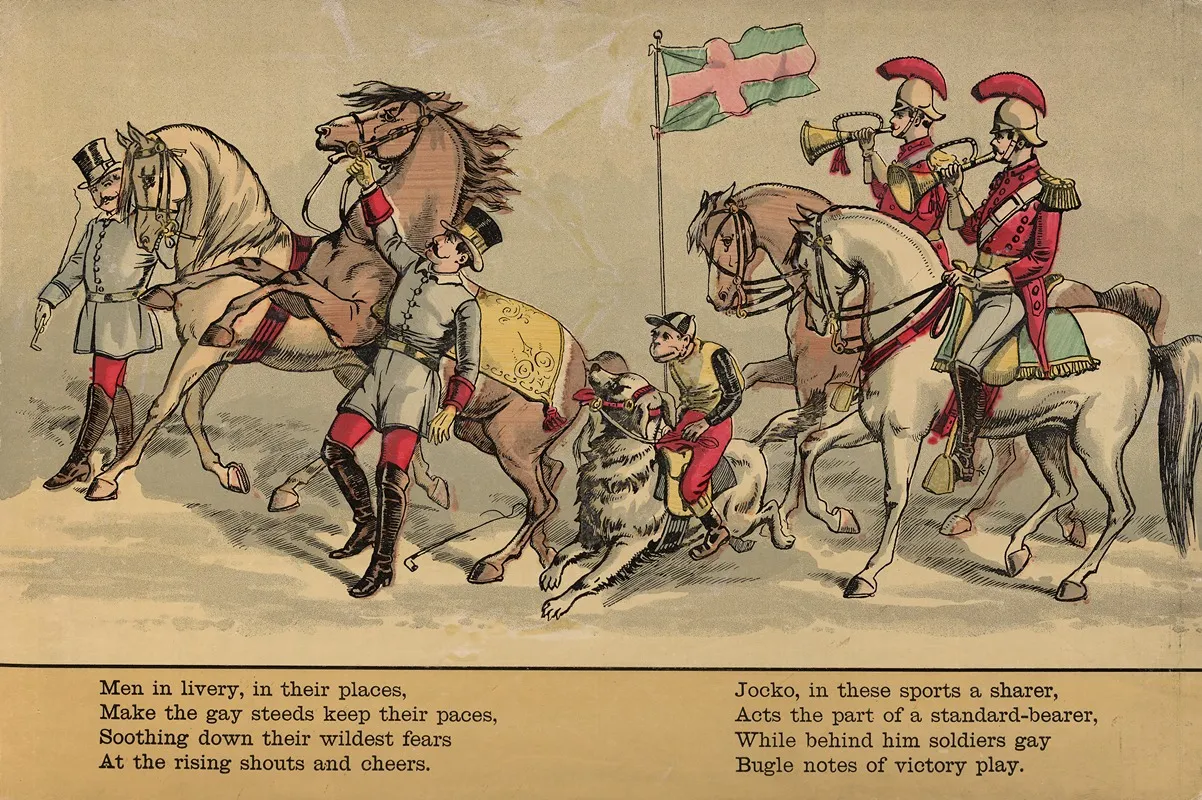 The Circus Procession Pl 03 Wall Art by McLoughlin Bros - High-Resolution Digital Print