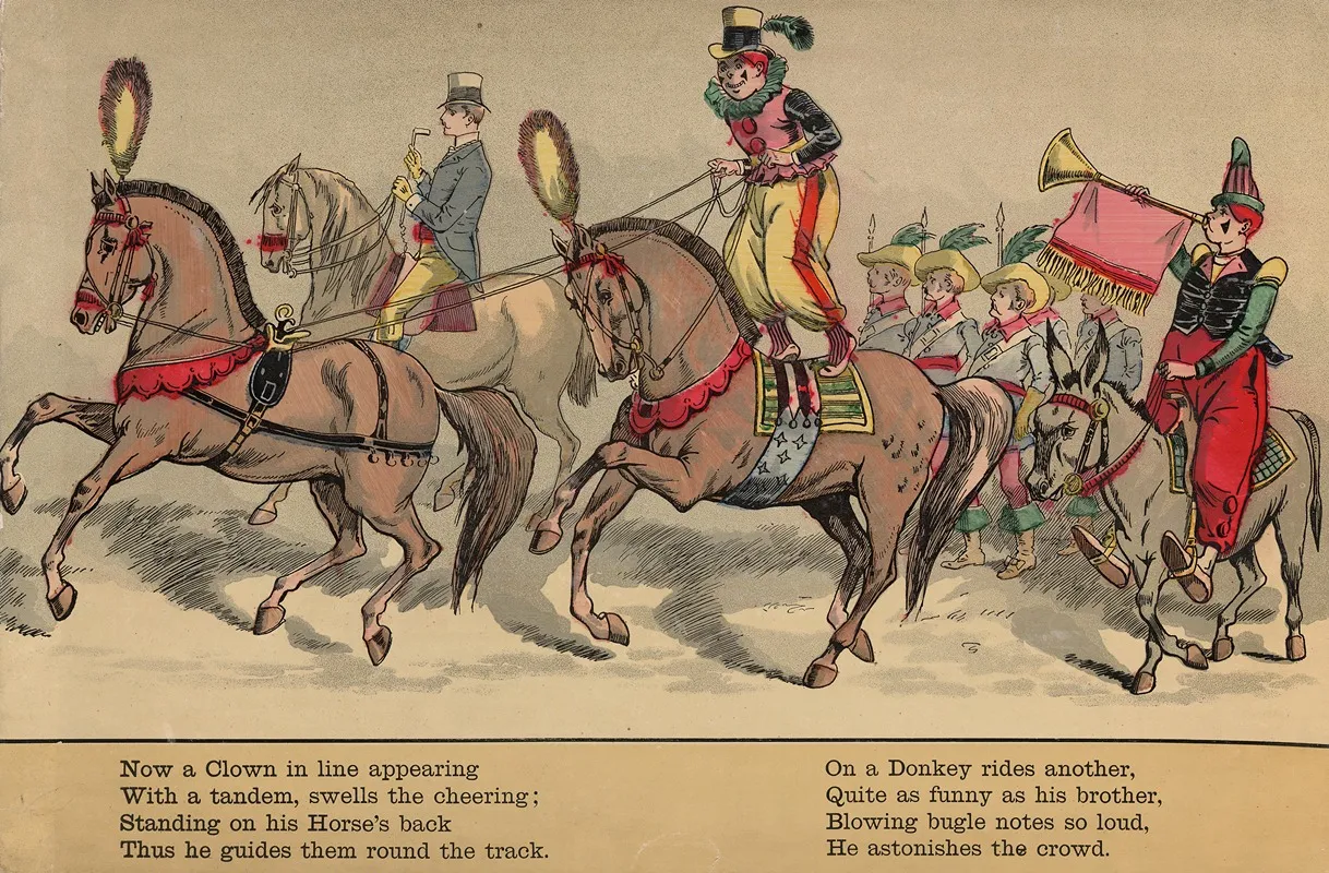 The Circus Procession Pl 04 Wall Art by McLoughlin Bros - High-Resolution Digital Print