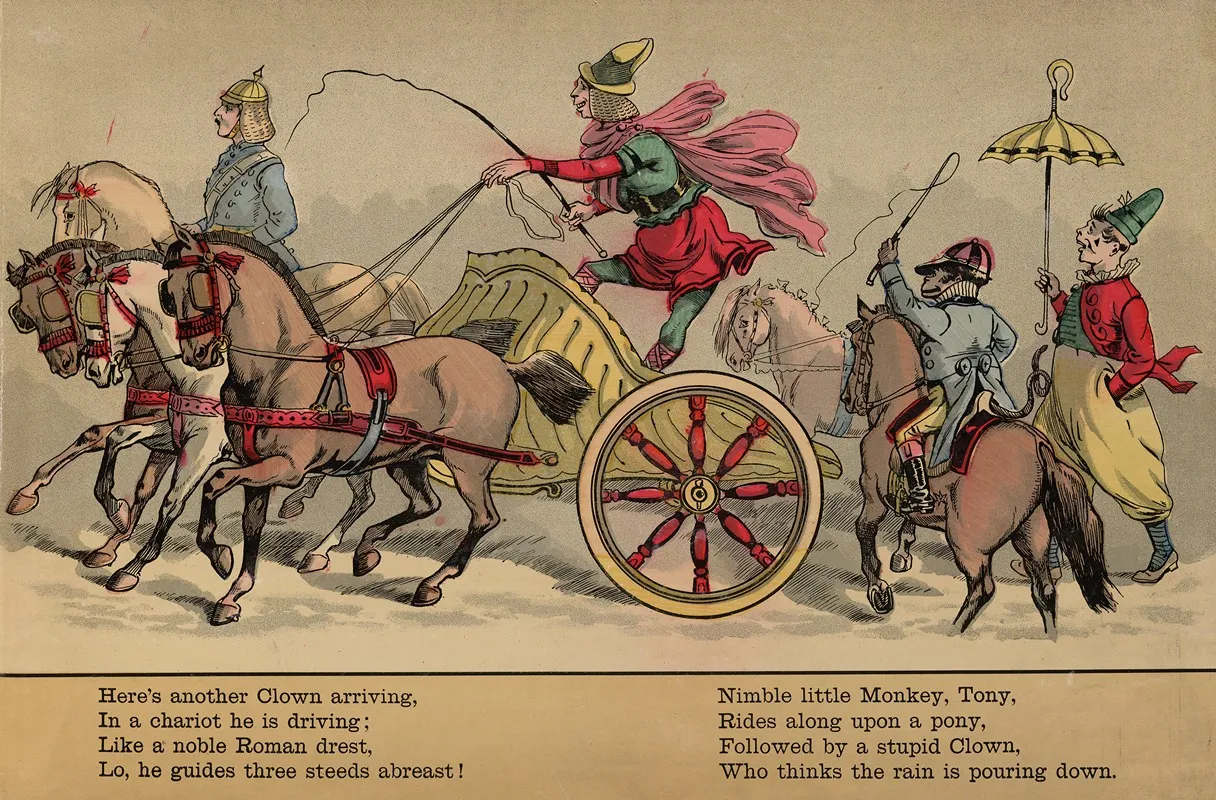 The Circus Procession Pl 05 Wall Art by McLoughlin Bros - High-Resolution Digital Print