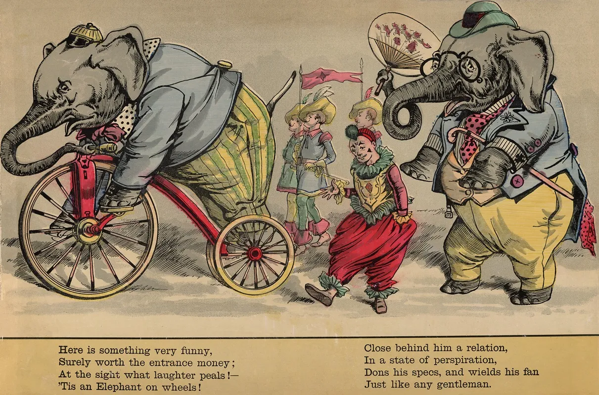 The Circus Procession Pl 07 Wall Art by McLoughlin Bros - High-Resolution Digital Print