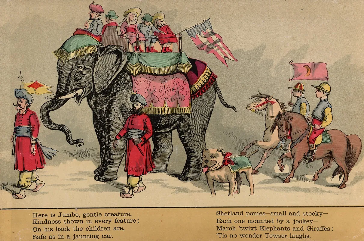 The Circus Procession Pl 08 Wall Art by McLoughlin Bros - High-Resolution Digital Print