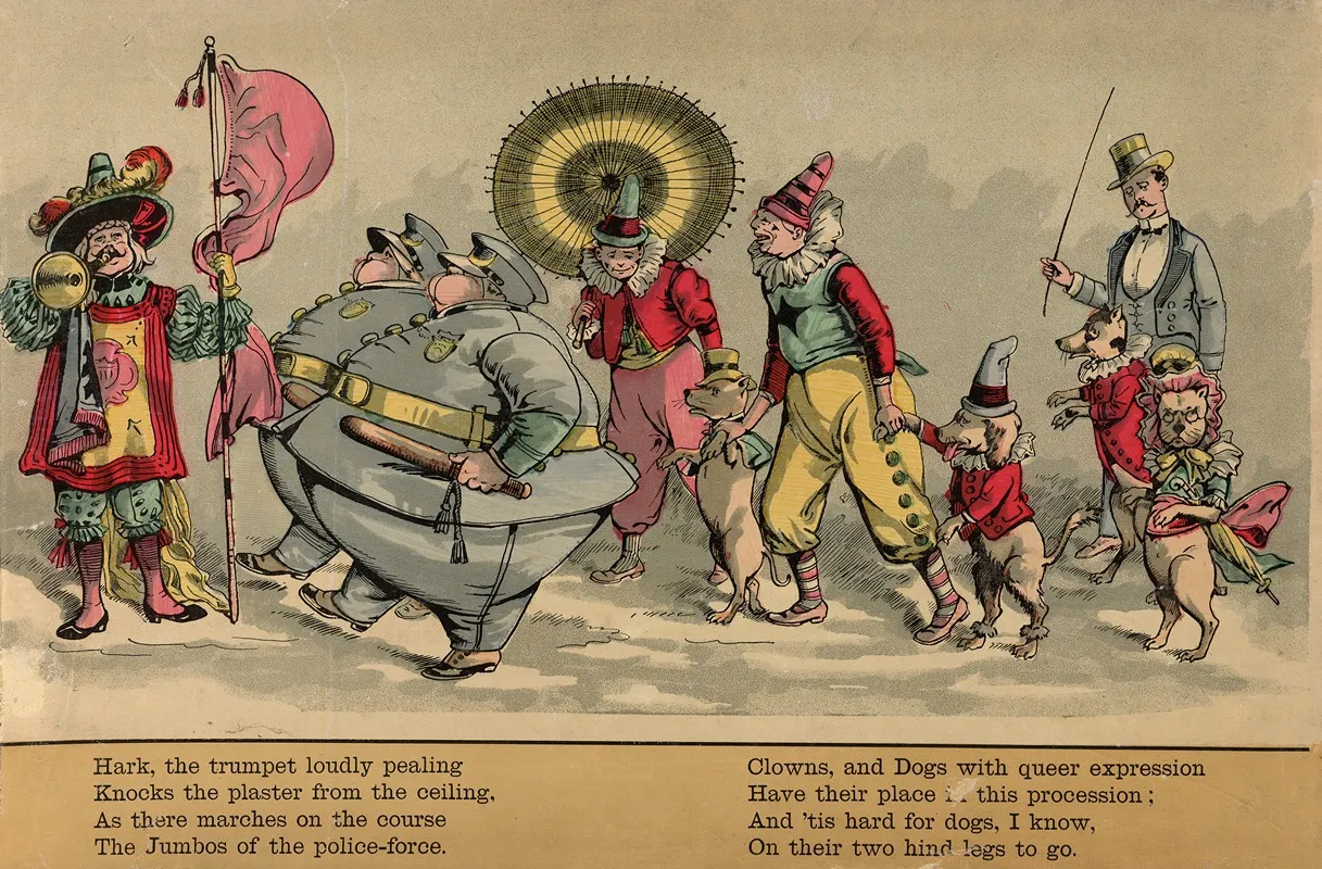 The Circus Procession Pl 09 Wall Art by McLoughlin Bros - High-Resolution Digital Print