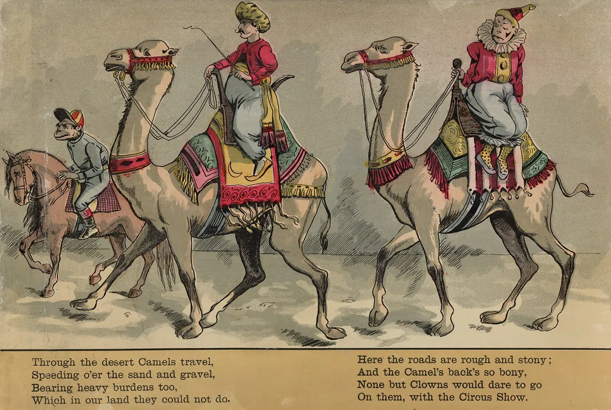 The Circus Procession Pl 12 Wall Art by McLoughlin Bros - High-Resolution Digital Print