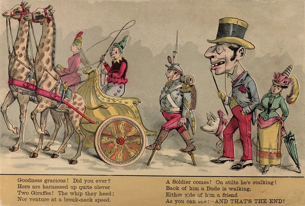 The Circus Procession Pl 13 Wall Art by McLoughlin Bros - High-Resolution Digital Print