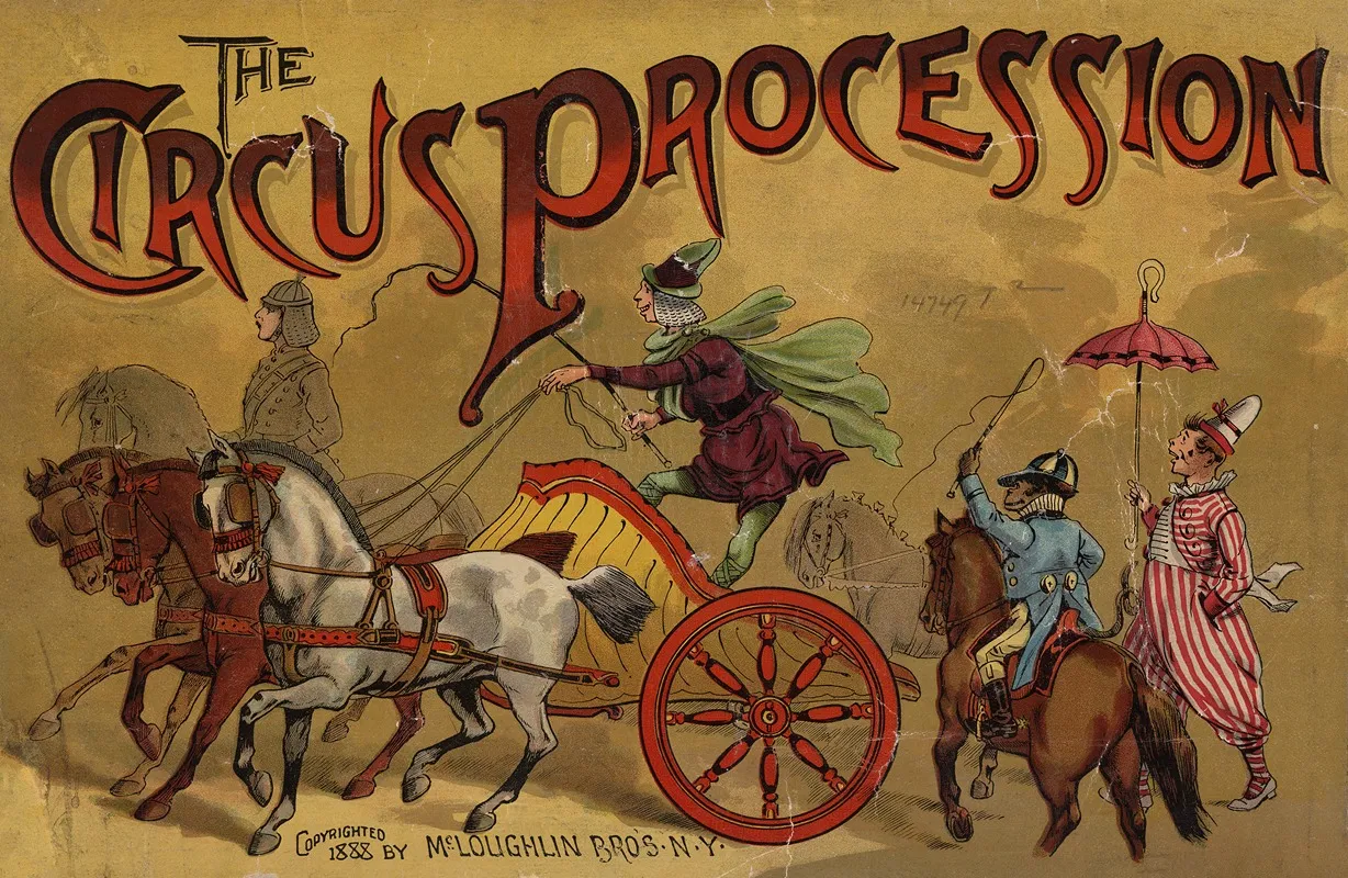 The Circus Procession Pl 14 Wall Art by McLoughlin Bros - High-Resolution Digital Print