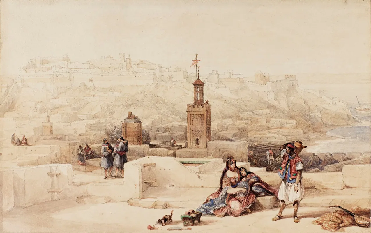 The Citadel Of Tangier Morocco Wall Art by David Roberts - High-Resolution Digital Print