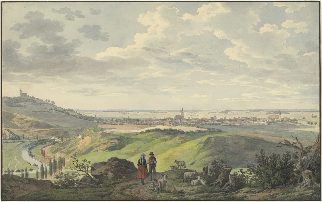 The City Of Arnberg In The Oberpfalz Wall Art by Carl Heinzmann - High-Resolution Digital Print