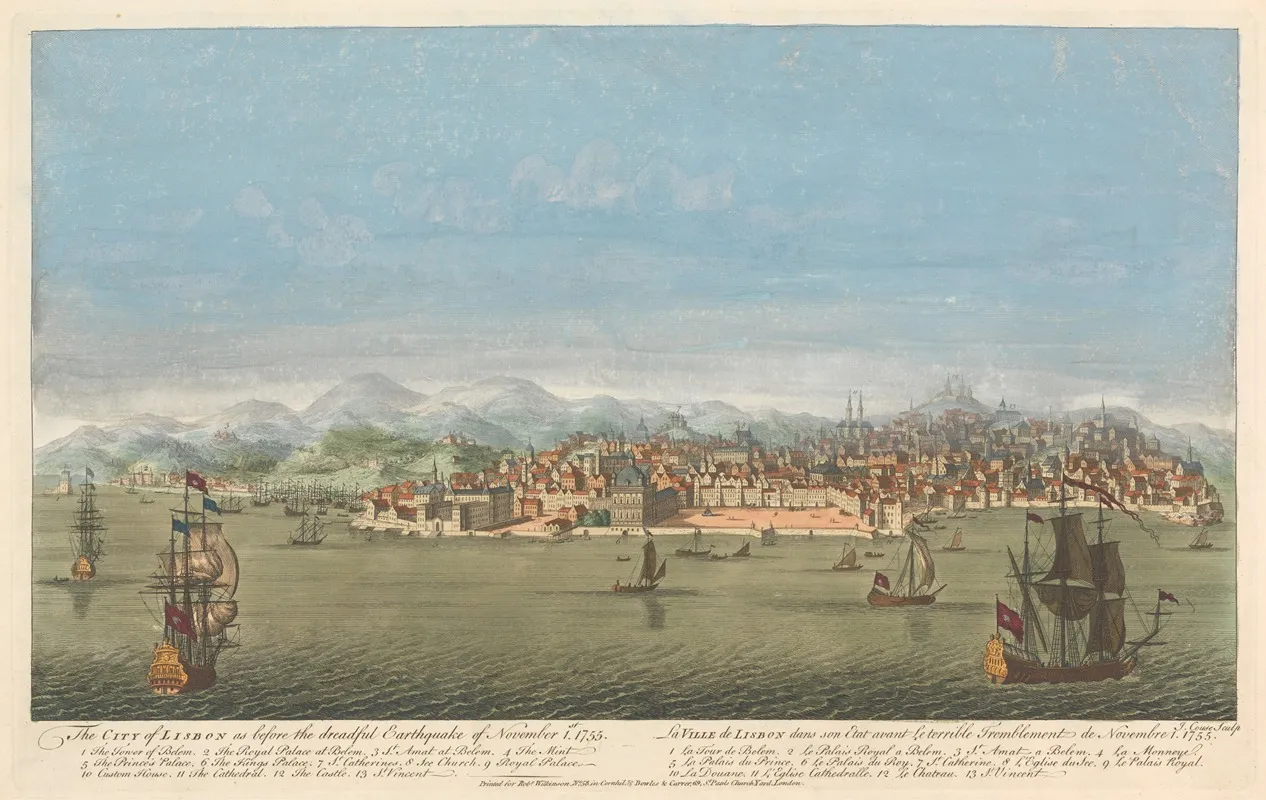 The City Of Lisbon As Before The Dreadful Earthquake Of November 1st 1755