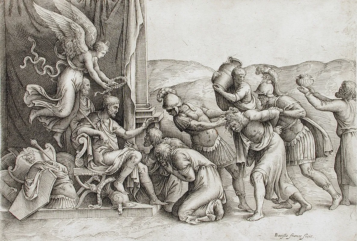 The Clemency Of Scipio Wall Art by Giovanni-Battista Franco - High-Resolution Digital Print
