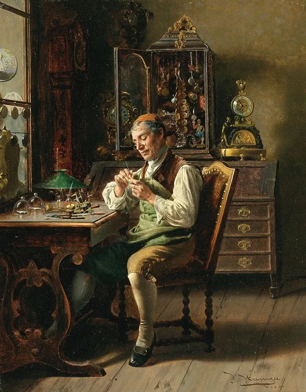 The Clock Maker Wall Art by Johann Hamza - High-Resolution Digital Print