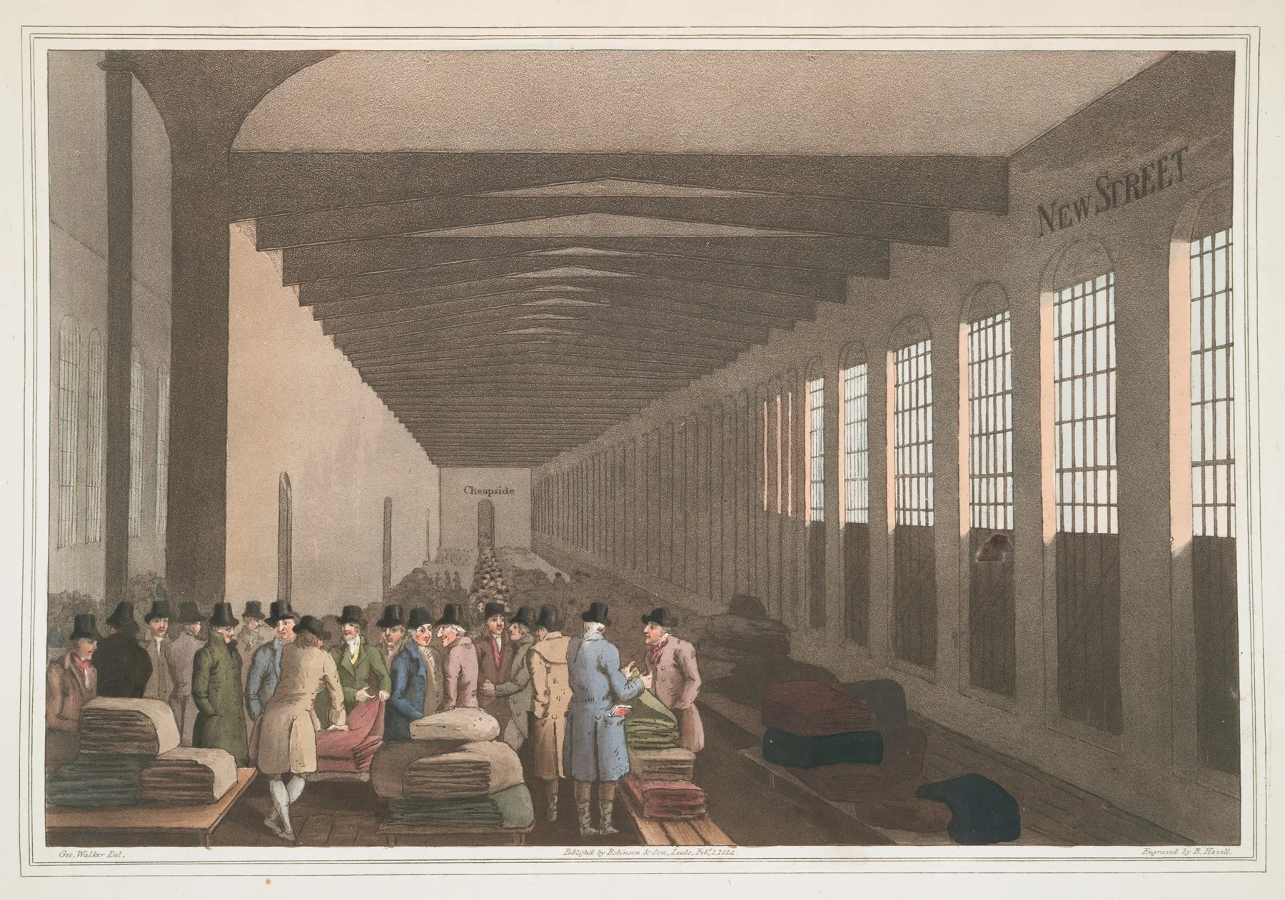 The Cloth Hall Plate 28 Wall Art by George Walker - High-Resolution Digital Print