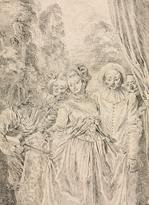 The Clothes Are Italian Wall Art by Jean-Antoine Watteau - High-Resolution Digital Print
