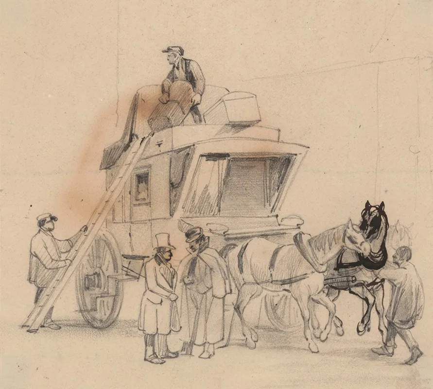 The Coach 2 Wall Art by Gustave Adolphe Simonau - High-Resolution Digital Print