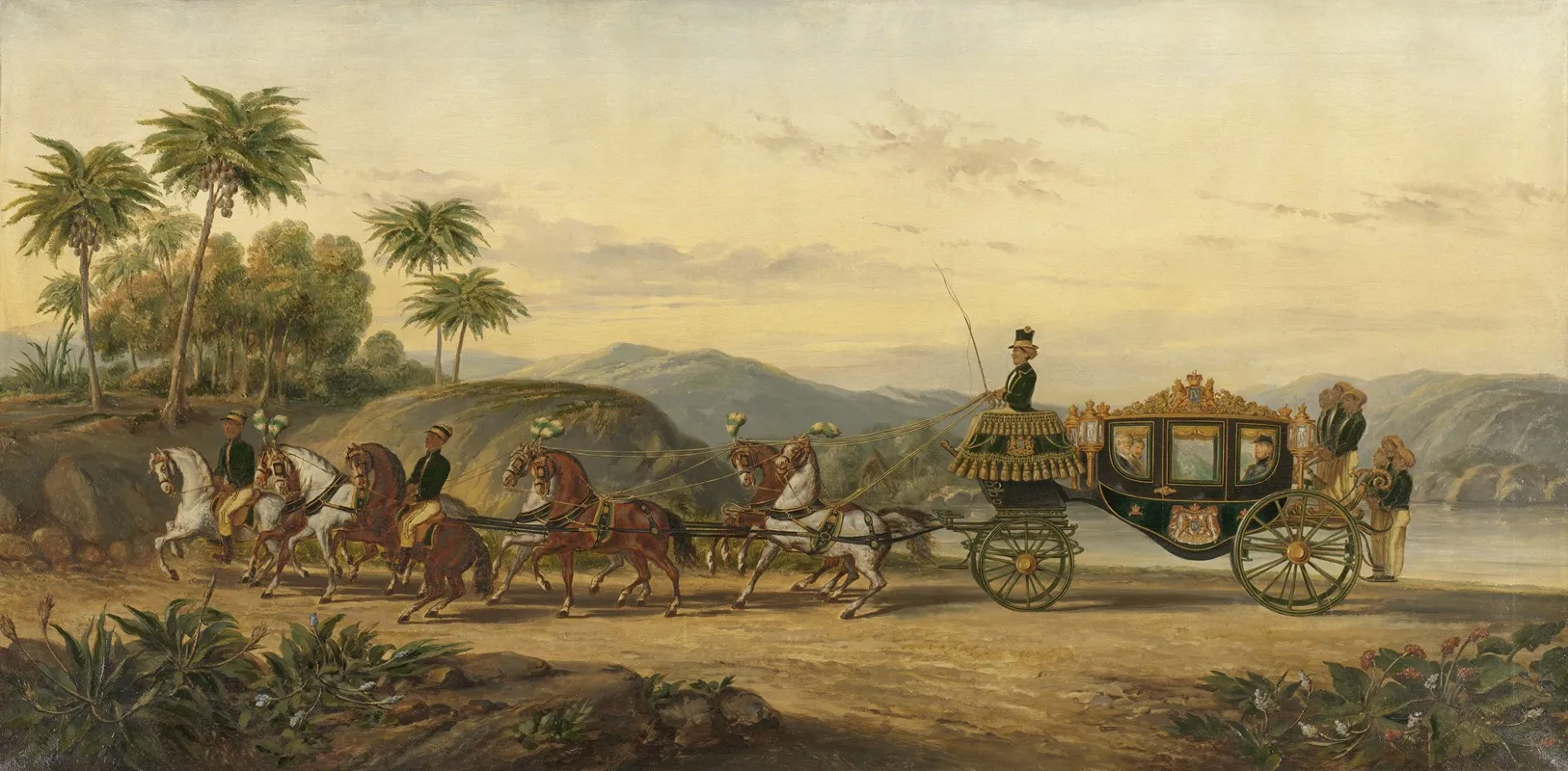The Coach Of Mangkoe Nagoro Iv Wall Art by Pieter Alardus Haaxman - High-Resolution Digital Print